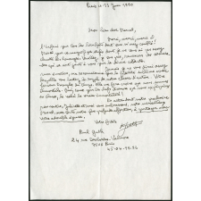 Lettre de Paul Guth à Marcel Desbled, son ancien élève