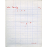 Cahier journalier n°1