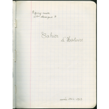 Cahier d'histoire