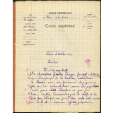 Cahier journalier - Cours supérieur