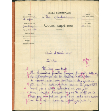 Cahier journalier - Cours supérieur