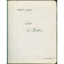 Cahier d'histoire
