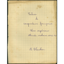 Cahier de composition française