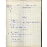 Certificat d'études 1957. Canton de Damville. Devoir de calcul