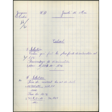 Certificat d'études 1957. Canton de Damville. Devoir de calcul