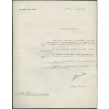 Acceptation de l'invitation à l'inauguration du groupe scolaire de La Madeleine-de-Nonancourt