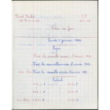 Cahier du jour