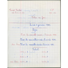 Cahier du jour
