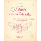 Cahier de sciences naturelles, classe de cinquième