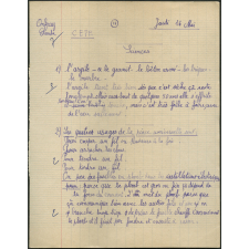 Certificat d'études 1957. Canton de Damville. Devoir de sciences / garçons
