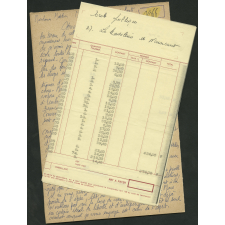 Prix 1966 - Liste des donateurs, brouillon de remerciements et de discours aux élèves, bordereau de livraison
