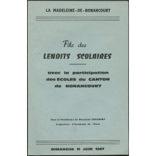 Fête des Lendits scolaires - Dimanche 11 juin 1967 - Programme