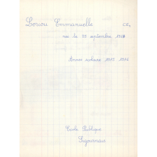 Cahier de récitations et rédactions