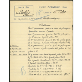 Devoir de mathématiques - Lycée Corneille, Rouen, classe de 6ième A2
