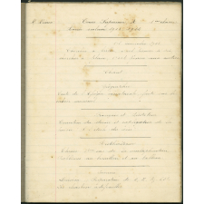 Cahier journalier