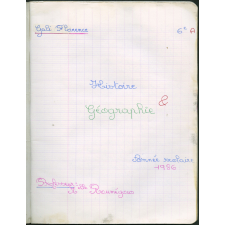 Cahier  de brouillon d'histoire et de géographie