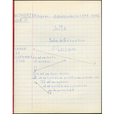 Cahier de géométrie