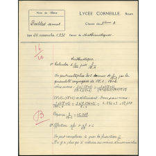 Mathématiques - Lycée Corneille, Rouen, classe de 3ième A