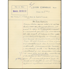 Devoir d'anglais - Lycée Corneille, Rouen, classe de 3ième A