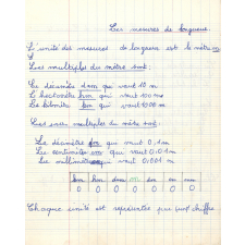 Cahier de mesures et géométrie