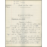 BEPC 1958. Collège de Damville. Devoir d'orthographe