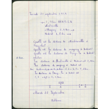 Cahier du jour