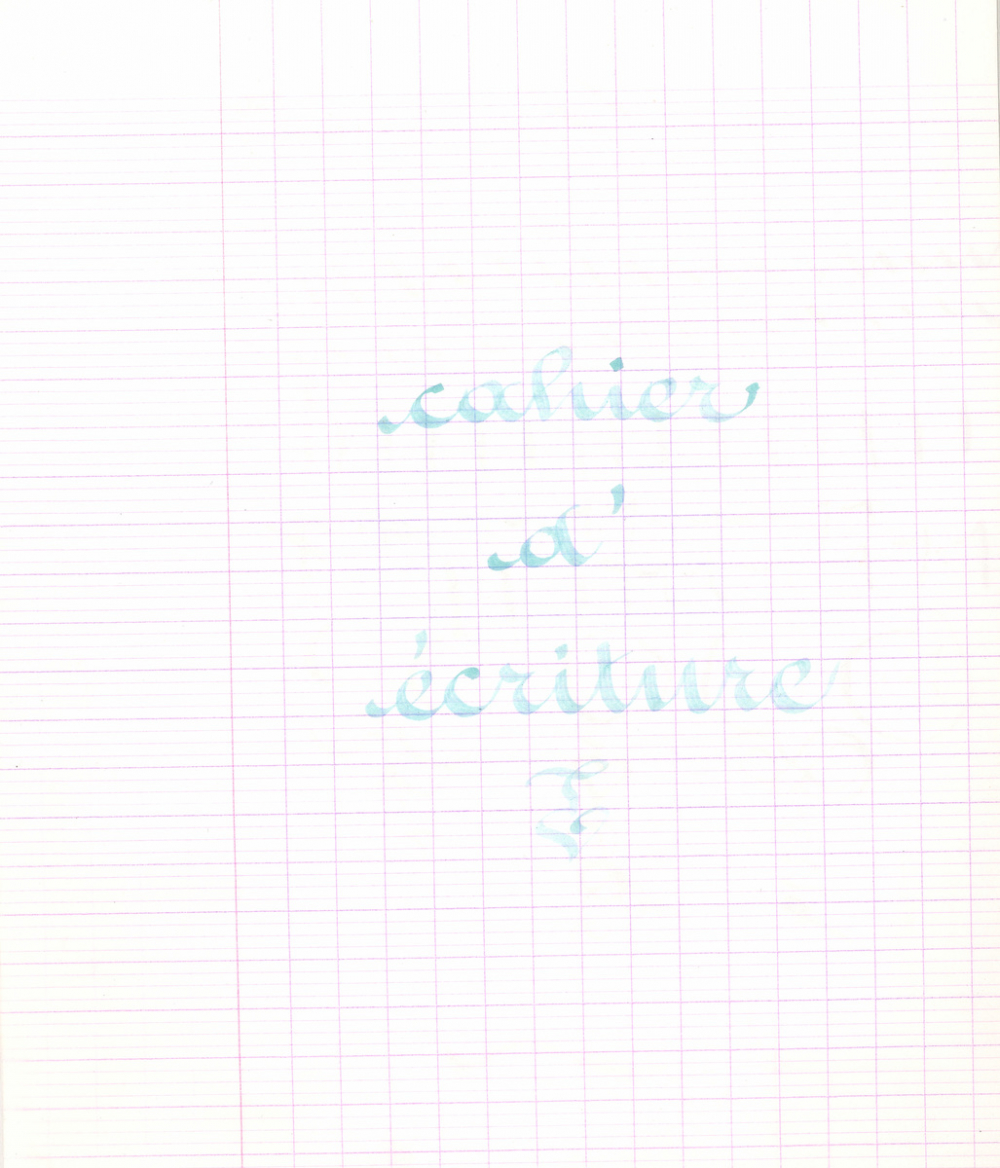 Cahier d'écriture