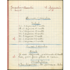 Cahier journalier