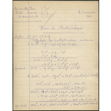 Devoir de mathématiques