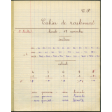 Cahier de roulement / n°2