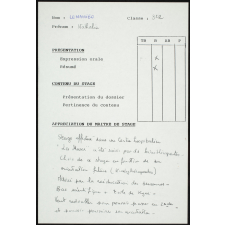 Collège de Damville. Stage de 3e. Évaluation de stage