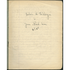 Cahier d'histoire naturelle
