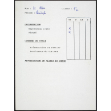 Collège de Damville. Stage de 3e. Évaluation du stage