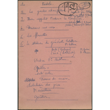 La Madeleine-de-Nonancourt - 14 juillet 1952 - Brouillon de programme de la distribution des prix