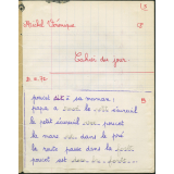Cahier du jour