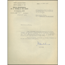 Acceptation de l'invitation à l'inauguration du groupe scolaire de La Madeleine-de-Nonancourt