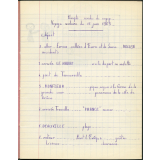 Cahier de l'école de La Madeleine-de-Nonancourt. Compte-rendu de voyage. Voyage scolaire du 15 juin 1965