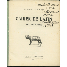 Cahier de latin - Vocabulaire