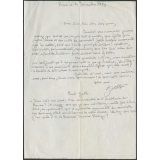 Lettre de Paul Guth à Marcel Desbled, son ancien élève