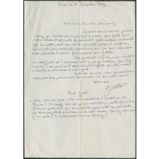 Lettre de Paul Guth à Marcel Desbled, son ancien élève
