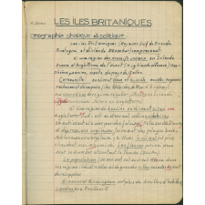 Cahier de Géographie