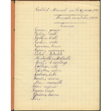 Cahier journalier - Année scolaire 1929-1930