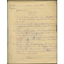 Cahier journalier