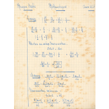 Cahier de mathématiques