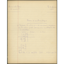 Devoir d'arithmétique