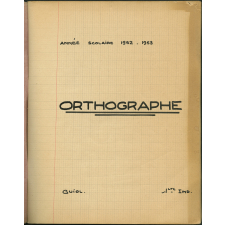 Cahier d'