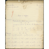 Devoir d'algèbre