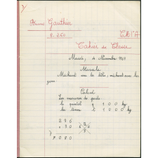 Cahier de classe