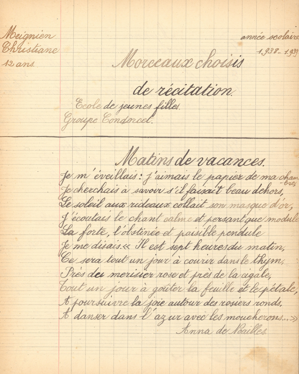 Morceaux choisis de récitation