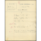 Mathématiques - Lycée Corneille, Rouen, classe de 3ième A